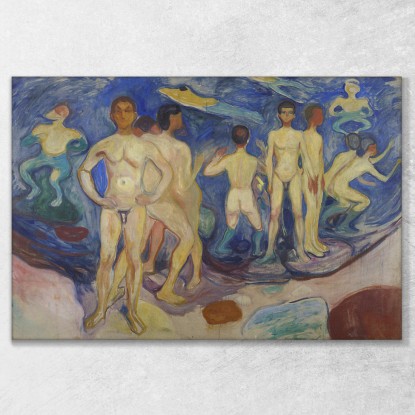 Fare Il Bagno Ai Giovani Edvard Munch em67 quadro stampato su tela