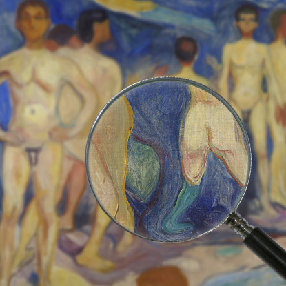 Fare Il Bagno Ai Giovani Edvard Munch em67 quadro stampato su tela