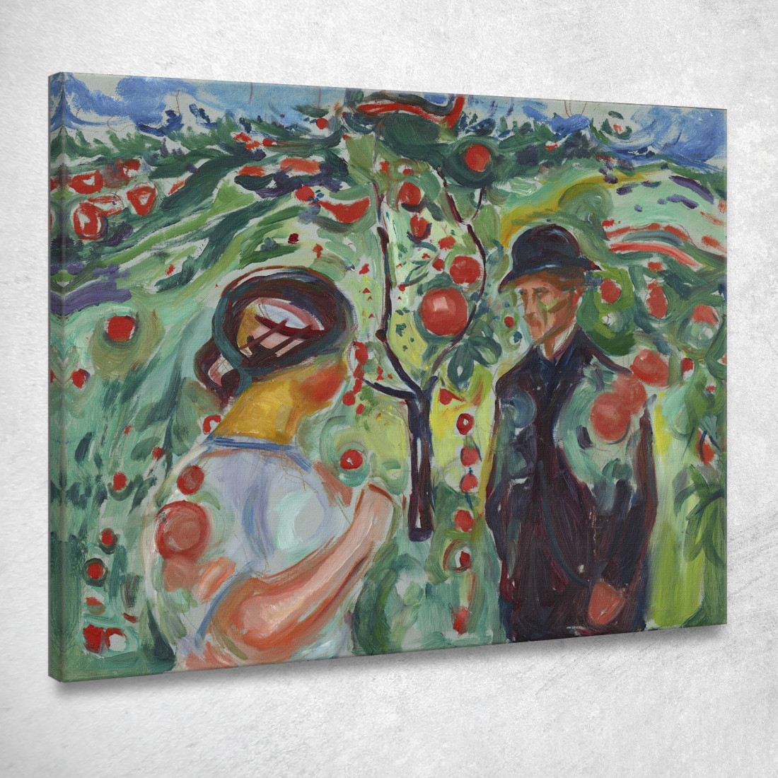 Sotto Le Mele Rosse Edvard Munch em70 quadro stampato su tela