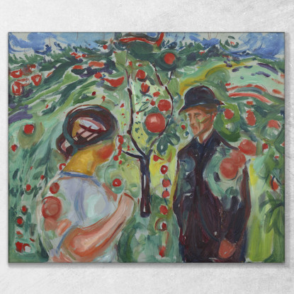 Sotto Le Mele Rosse Edvard Munch em70 quadro stampato su tela