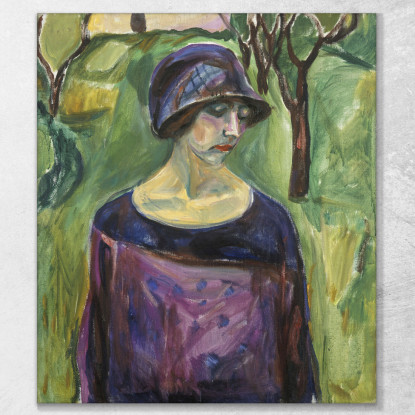 Birgit Prestøe Nel Giardino Edvard Munch em71 quadro stampato su tela