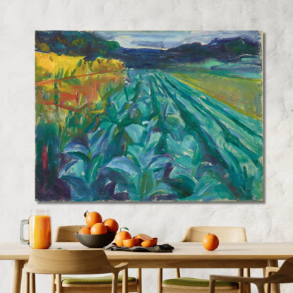 Campo Di Cavoli Edvard Munch em77 quadro stampato su tela