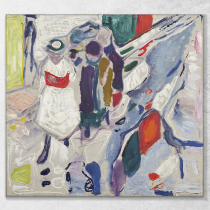 Bambini In Strada Edvard Munch em80 quadro stampato su tela