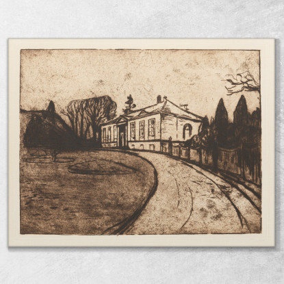 La Casa Edvard Munch em85 quadro stampato su tela