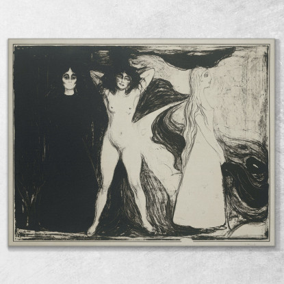 La Donna De Sfinx 1899 Edvard Munch em87 quadro stampato su tela