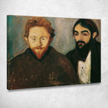 Il Pittore Paul Herrmann E Il Medico Paul Contard Edvard Munch em92 quadro stampato su tela