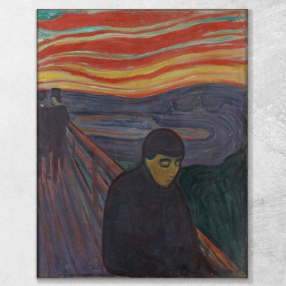 Disperazione Edvard Munch em94 quadro stampato su tela