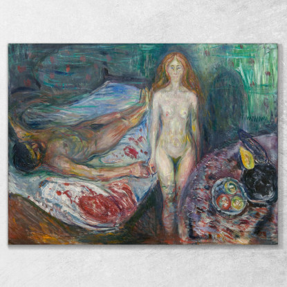 La Morte Di Marat 1907 Edvard Munch em103 quadro stampato su tela