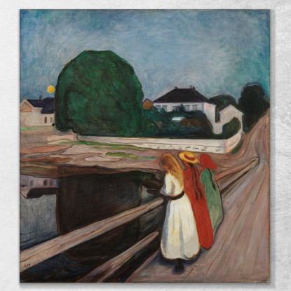 Le Ragazze Sul Ponte 1901 Edvard Munch em104 quadro stampato su tela