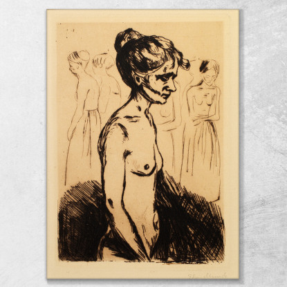 Donna Anziana In Ospedale Edvard Munch em106 quadro stampato su tela