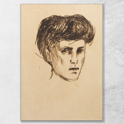 Frauenkopf Edvard Munch em120 quadro stampato su tela
