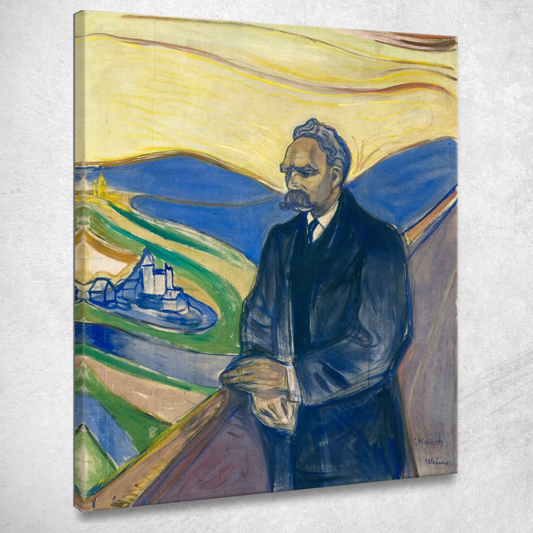 Friedrich Nietzsche Edvard Munch em121 quadro stampato su tela