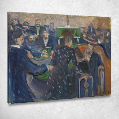 Giocatori D'Azzardo A Montecarlo Edvard Munch em124 quadro stampato su tela