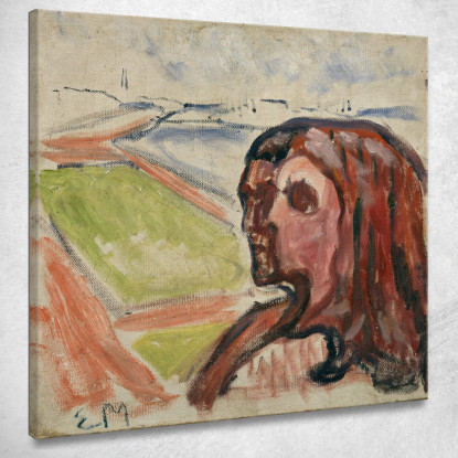 Testa Per Testa In Un Paesaggio Edvard Munch em137 quadro stampato su tela