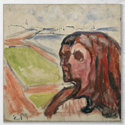 Testa Per Testa In Un Paesaggio Edvard Munch em137 quadro stampato su tela