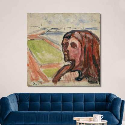 Testa Per Testa In Un Paesaggio Edvard Munch em137 quadro stampato su tela