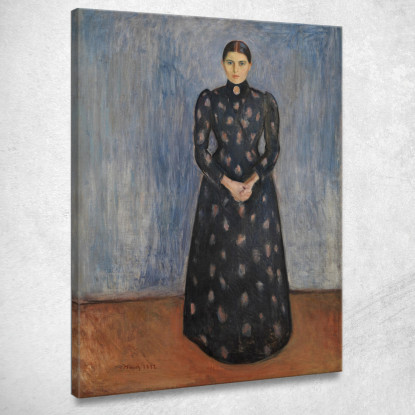 Inger In Nero E Viola Edvard Munch em150 quadro stampato su tela