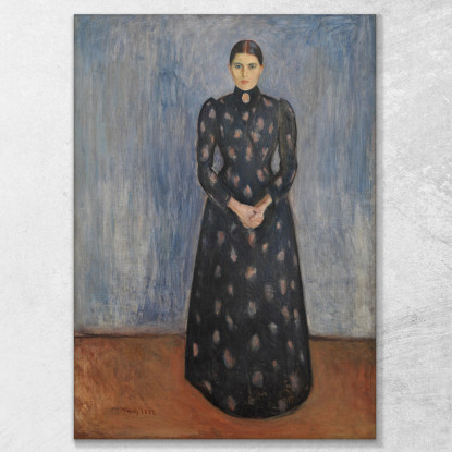 Inger In Nero E Viola Edvard Munch em150 quadro stampato su tela