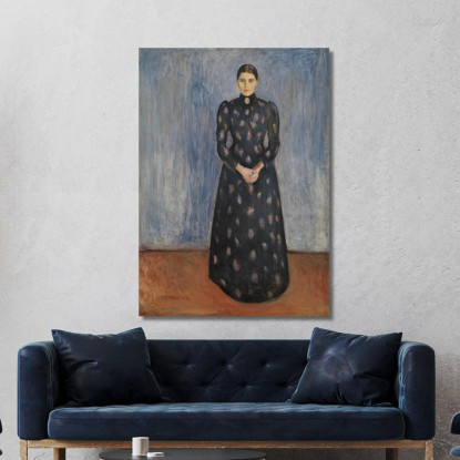 Inger In Nero E Viola Edvard Munch em150 quadro stampato su tela