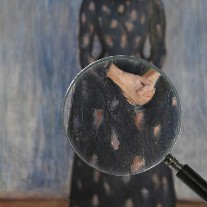 Inger In Nero E Viola Edvard Munch em150 quadro stampato su tela