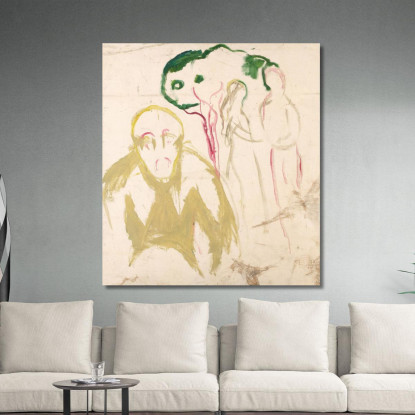 Motivo Di Gelosia Edvard Munch em153 quadro stampato su tela