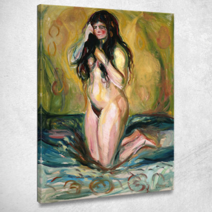 Nudo Inginocchiato Edvard Munch em161 quadro stampato su tela