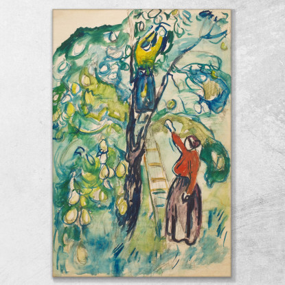 Le Donne Raccolgono Frutti Edvard Munch em171 quadro stampato su tela