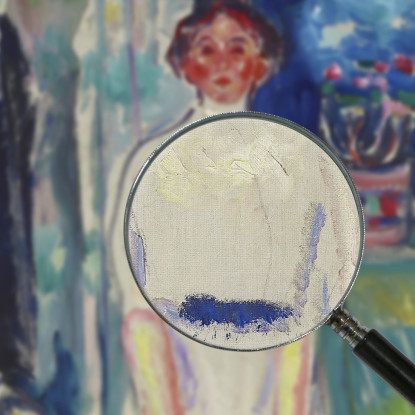 Uomo E Donna Alla Finestra Con Piante In Vaso Edvard Munch em184 quadro stampato su tela