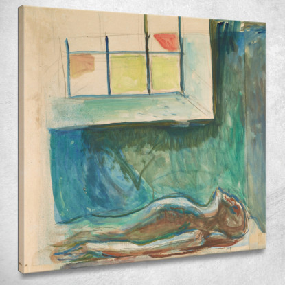 Il Corpo Di Un Uomo Sul Tavolo Dell'Autopsia Edvard Munch em189 quadro stampato su tela