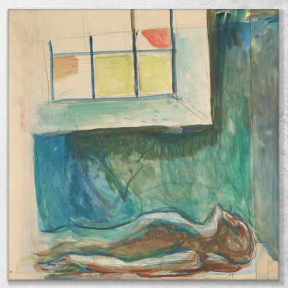 Il Corpo Di Un Uomo Sul Tavolo Dell'Autopsia Edvard Munch em189 quadro stampato su tela