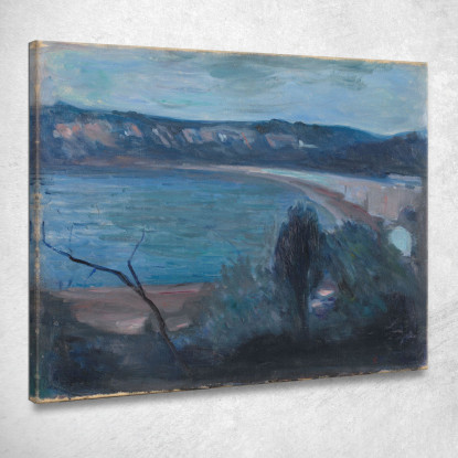 Al Chiaro Di Luna Sul Mediterraneo Edvard Munch em210 quadro stampato su tela