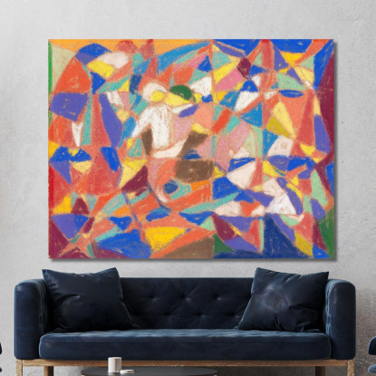 Composizione Figurativa Adolf Hölzel ahl22 quadro stampato su tela