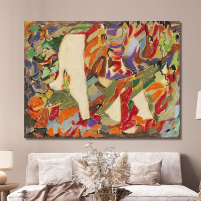 Composizione 5 Adolf Hölzel ahl30 quadro stampato su tela