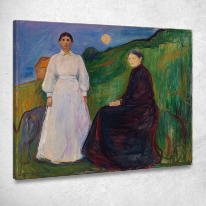 Madre E Figlia Edvard Munch em214 quadro stampato su tela