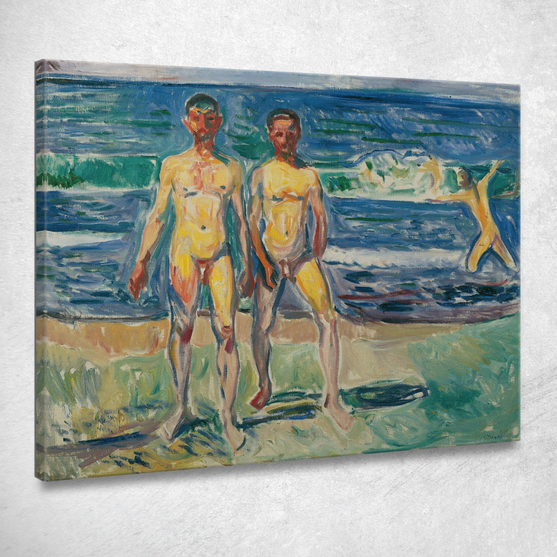 Uomini Al Mare Edvard Munch em218 quadro stampato su tela