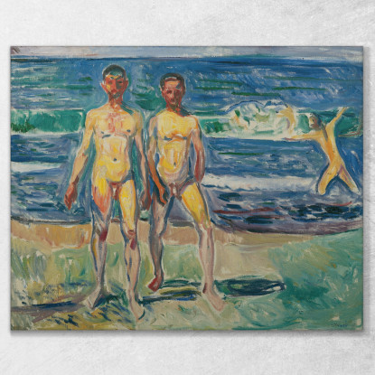 Uomini Al Mare Edvard Munch em218 quadro stampato su tela