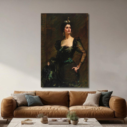 Kate Deering È Una Donna Di Ridgely. Alice Pike Barney apb48 quadro stampato su tela