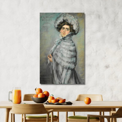 Laura Alice In Grigio Alice Pike Barney apb54 quadro stampato su tela