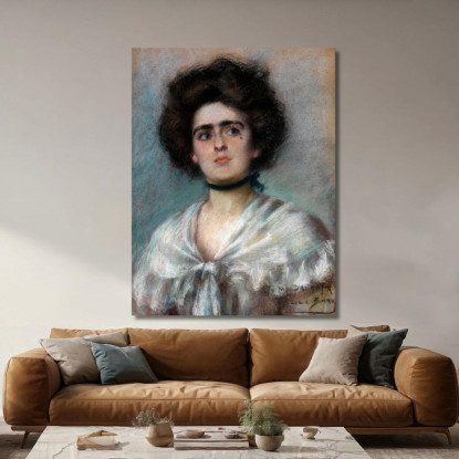 Laura In Fichu Alice Pike Barney apb60 quadro stampato su tela