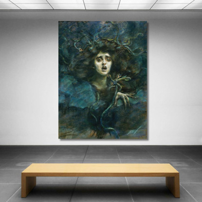Medusa Laura Dreyfus Barney Alice Pike Barney apb73 quadro stampato su tela