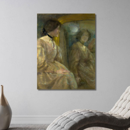 Riflessione Dello Specchio Alice Pike Barney apb75 quadro stampato su tela