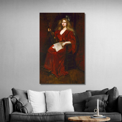 Natalie Con Violino Alice Pike Barney apb85 quadro stampato su tela