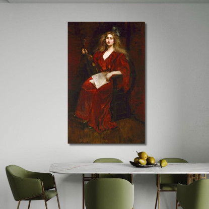 Natalie Con Violino Alice Pike Barney apb85 quadro stampato su tela
