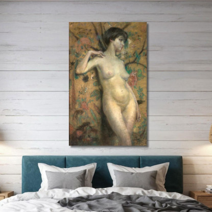 Nudo Contro Lo Schermo Alice Pike Barney apb87 quadro stampato su tela