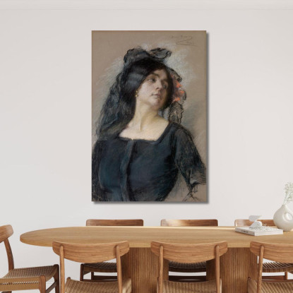 Donna Spagnola Alice Pike Barney apb101 quadro stampato su tela