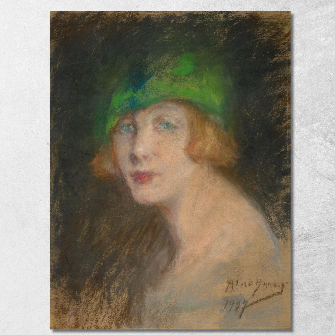 Il Cappello Verde Alice Pike Barney apb114 quadro stampato su tela