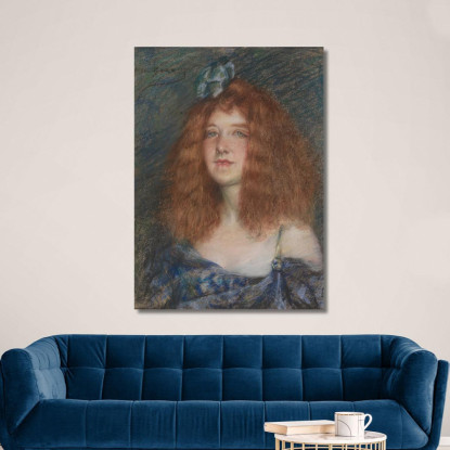Donna Con I Capelli Rossi Alice Pike Barney apb127 quadro stampato su tela