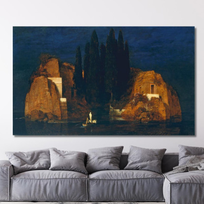 Isola Dei Morti Arnold Böcklin abk18 quadro stampato su tela