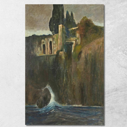 Paesaggio Arnold Böcklin abk22 quadro stampato su tela