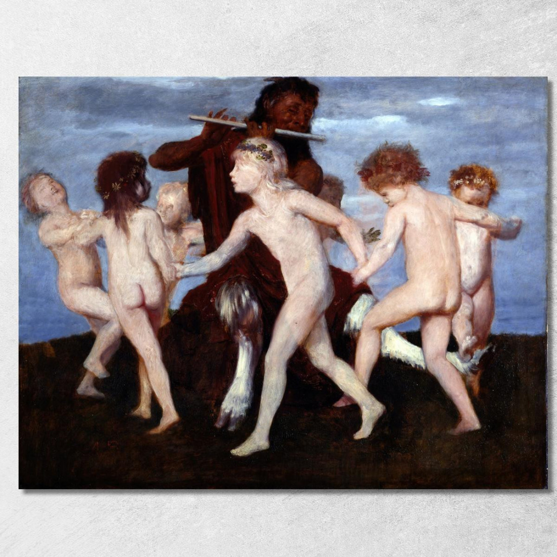 Pan Danza Con I Bambini Arnold Böcklin abk36 quadro stampato su tela